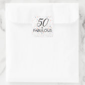 50 En Fabulous  Verjaardag Vierkante Sticker (Tas)
