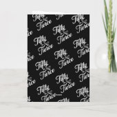 50 en Fabulous Verjaardag Zwart-wit Dinosaurus Kaart (Achterkant)