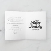 50 en Fabulous Verjaardag Zwart-wit Dinosaurus Kaart (Binnen)