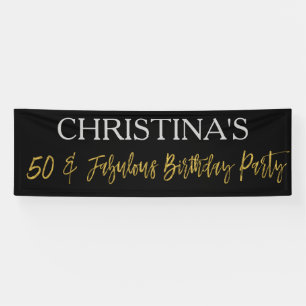 50 en Fabulous Verjaardagsbanner Spandoek