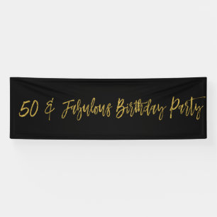 50 en Fabulous Verjaardagsbanner Spandoek