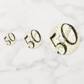 50 en Fabulous verjaardagscManuscript zwart/Gold F Confetti (Achterkanten)