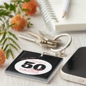 50 en Fabulous Verjaardagsfeestgunst Sleutelhanger (Voorkant Rechts)