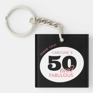 50 en Fabulous Verjaardagsfeestgunst Sleutelhanger