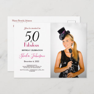 50 en Fabulous Verjaardagsfeestje Leuke Uitnodigin Briefkaart