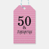 50 En Fabulous Verjaardagsfeestje Zeemeermin Roze  Cadeaulabel (Achterkant)