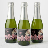 50 en fabulous verjaardagspartij flesetiket sparkling wijnetiket (Flessen)