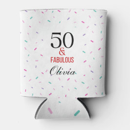 50 en Fabulous Verjaardagspartij Kleurrijke Confet Blikjeskoeler