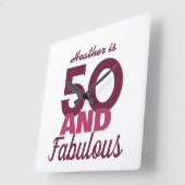 50 en Fabulous Vierkante Klok (Hoek)