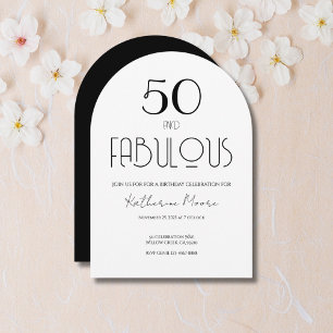 50 en Fabulous Vijftig Verjaardagsuitnodiging Kaart
