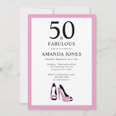 50- en Fabulous Vijftigste verjaardag Kaart (Voorkant)