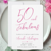 50 en Fabulous Vijftigste Verjaardag