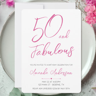 50 en Fabulous Vijftigste Verjaardag Kaart