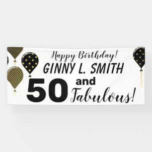 50 en Fabulous vijftigste verjaardagspartij banner