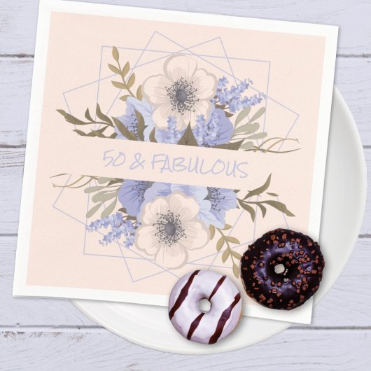 50 en Fabulous Violet Pastel Five Petal Wild Roos Servet