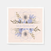 50 en Fabulous Violet Pastel Five Petal Wild Roos Servet (Voorkant)