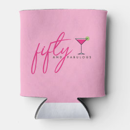 50 en Fabulous Vrouwen Roze Verjaardag Blikjeskoeler