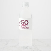 50 en Fabulous Waterfles Etiket (Voorkant)