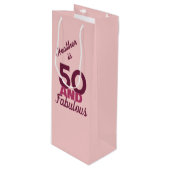 50 en Fabulous Wijn Cadeautas (Voorkant Gekanteld)