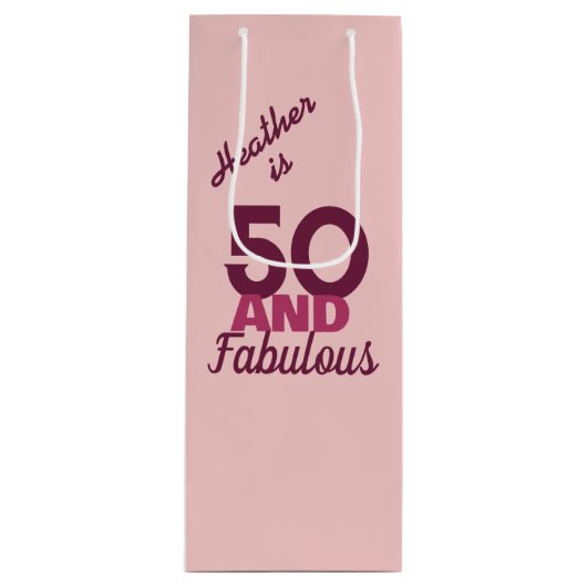 50 en Fabulous Wijn Cadeautas (Voorkant)