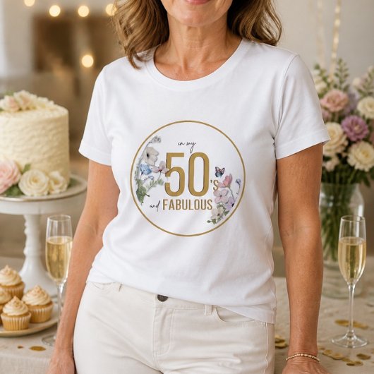 50 en Fabulous Wilde Bloem Tri-Blend Shirt