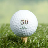 50 en Fabulous Wildflower Tekst Golfballen (Insitu Shirt)