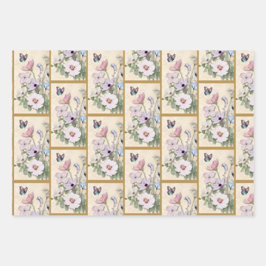 50 en Fabulous Wildflower Verjaardag Gift Wrap Inpakpapier Vel (Voorkant)