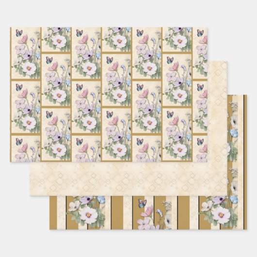 50 en Fabulous Wildflower Verjaardag Gift Wrap Inpakpapier Vel (Set)