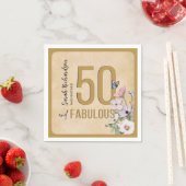 50 en Fabulous Wildflower Verjaardagsfeest servett Servet (Insitu)