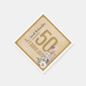 50 en Fabulous Wildflower Verjaardagsfeest servett Servet (Hoek)