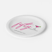 50. en Fabulous Women's Birthday Party Papieren Bordje (Gekanteld)