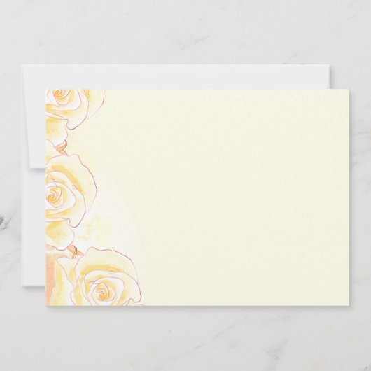 50 en Fabulous Yellow Rose Zwart Horizontaal Kaart (Achterkant)