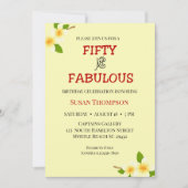 50 en Fabulous Yellow Stripe Kaart (Voorkant)