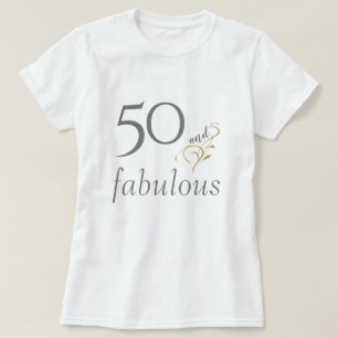 50 en fabulous Zilver & Goud 50e Verjaardag T-shirt