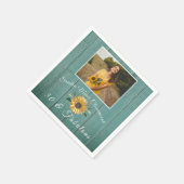 50 en Fabulous | Zonnebloem Groene verjaardag Servet (Hoek)