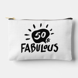 50 en Fabulous Zwart 50th Verjaardag Kosmetische Z Etui