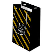 50 en Fabulous Zwart en Goud Klein Cadeauzakje (Achterkant Gekanteld)