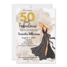 50 en Fabulous Zwart en Goud Verjaardagsfeest