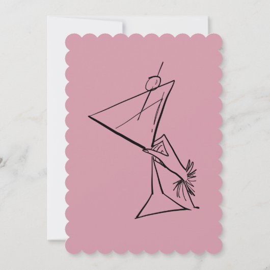 50 en Fabulous Zwart en Roze Verjaardag Uitnodigin Kaart (Achterkant)