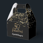 50 en fabulous Zwart goud confetti 50e verjaardag Bedankdoosjes<br><div class="desc">Introductie van onze "Gold, Black en White Confetti 50 and Fabulous 50th Birthday Favor Box" - een prachtige aanvulling op elke mijlpaal verjaardagsviering. Geïnspireerd door de elegantie van de "gouden" verjaardagsmijlpaal, bevat deze gunstbox een verfijnd confetti-thema in goud, zwart en wit, en voegt een vleugje glamour toe aan de festiviteiten....</div>