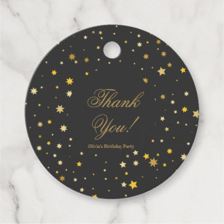 50 en Fabulous Zwart Gouden Verjaardagsfeest Bedankjes Labels