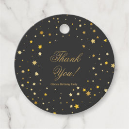 50 en Fabulous Zwart Gouden Verjaardagsfeest Bedankjes Labels