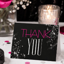 50 en Fabulous Zwart Roze Glam Glitter Verjaardag