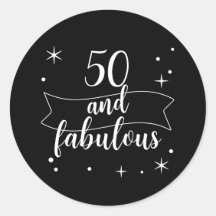 50 en Fabulous Zwart Witte Verjaardag