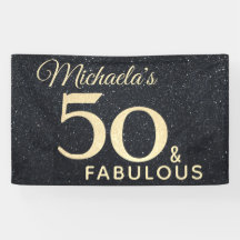 50 en Fabulous Zwarte Gouden Vijftigste Verjaardag