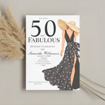 50 en Fabulous Zwarte Verjaardagsfeest