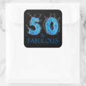 50 en Fabulous Zwemmer Zwemmen 50ste Verjaardag Vierkante Sticker (Tas)