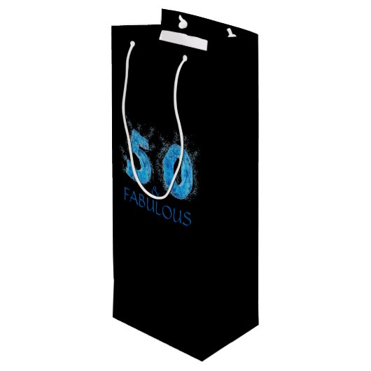 50 en Fabulous Zwemmer Zwemmen 50ste Verjaardag Wijn Cadeautas (Achterkant Gekanteld)