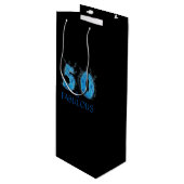 50 en Fabulous Zwemmer Zwemmen 50ste Verjaardag Wijn Cadeautas (Voorkant Gekanteld)