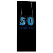 50 en Fabulous Zwemmer Zwemmen 50ste Verjaardag Wijn Cadeautas (Voorkant)